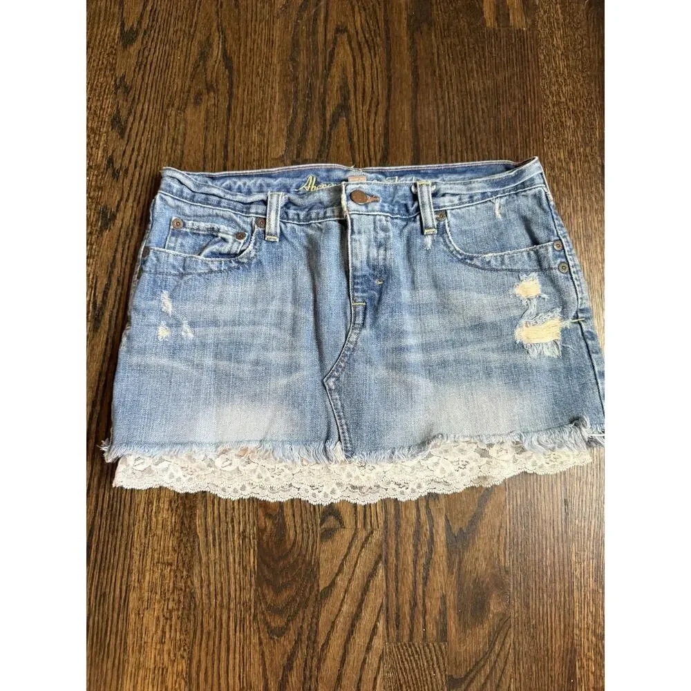 American Eagle Abercrombie And Fitch Y2K Mini Skirt Shorts Lot Of 2 Size 4